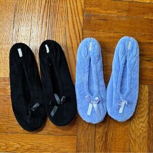 NWOT Women's Gold Toe Terry Ballerina Slippers 2 Pack Size 9